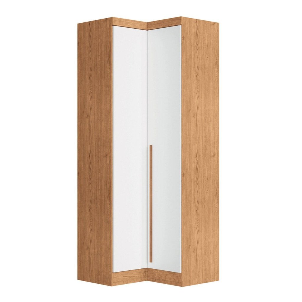 Módulo para Quarto 2 Portas Infinity Marrom/Cedro/Branco Line Cedro/Branco