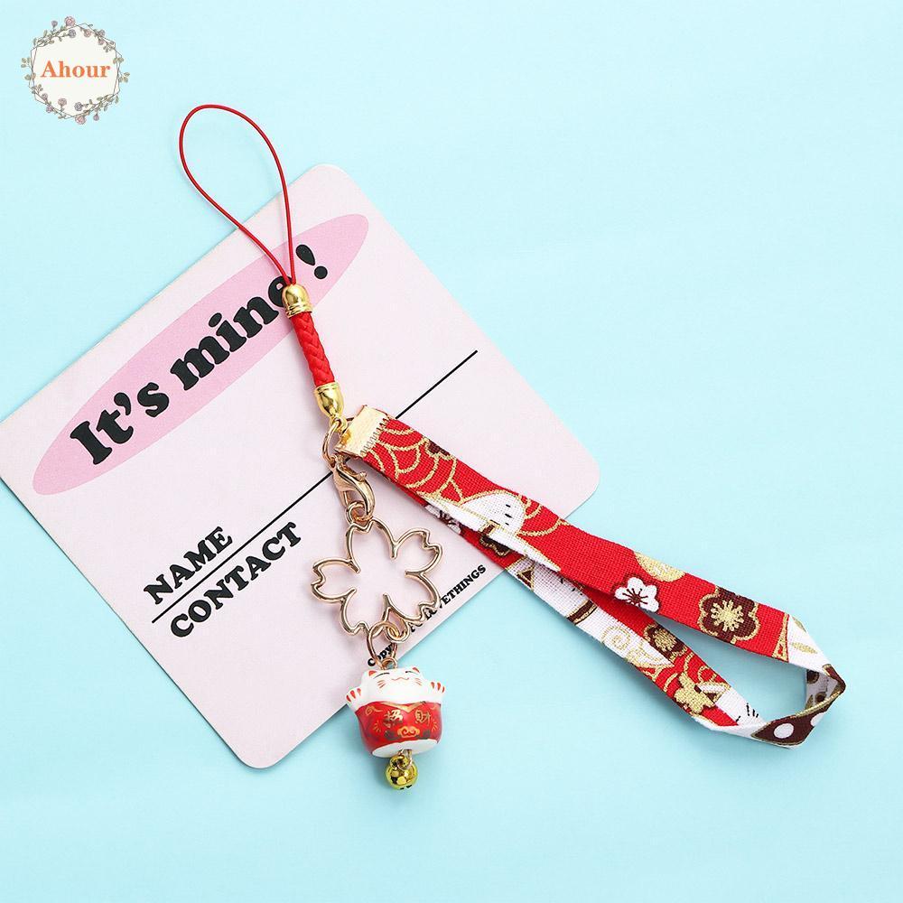 AHOURSG Estilo Japonês Pingente Saco Pendente Personalidade Decoração Cerâmica Único Criativo Bonito Chaveiro Do Carro