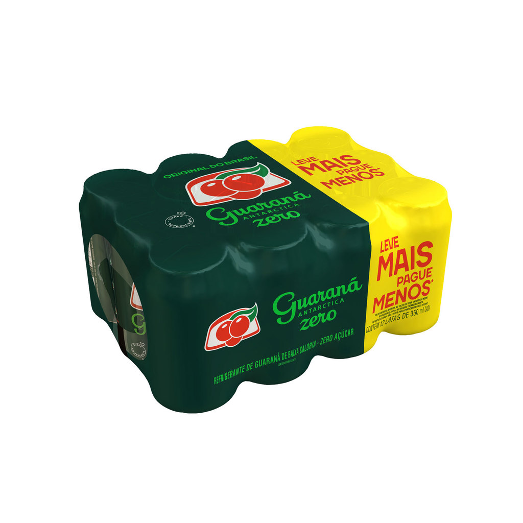 Pack Econômico com 12 un. Refrigerante Guaraná Antarctica Zero Lata 350ml