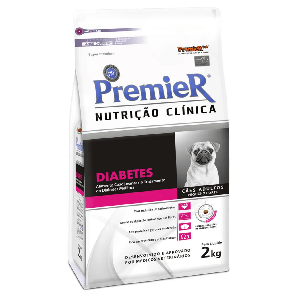 Premier Vet Cao Diabetes Pequeno Porte 2Kg