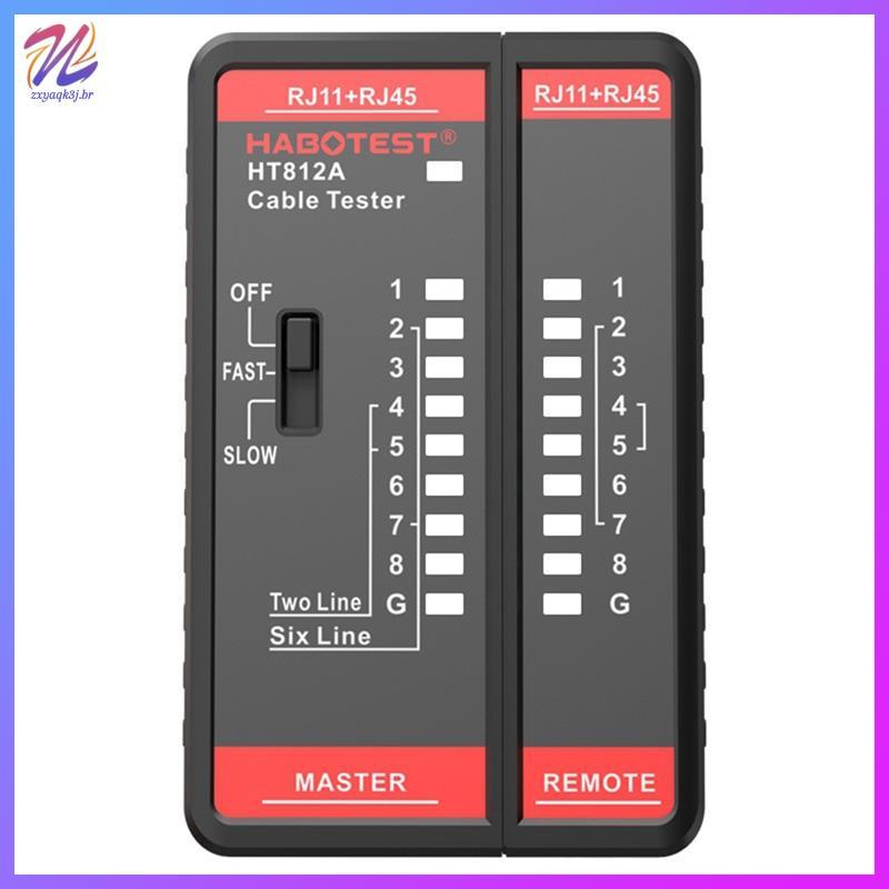 Testador De Cabo De Rede Ethernet RJ11 RJ45 Ferramenta De Teste De Fio UTP/STP Continuidade Linha Portátil Verificação