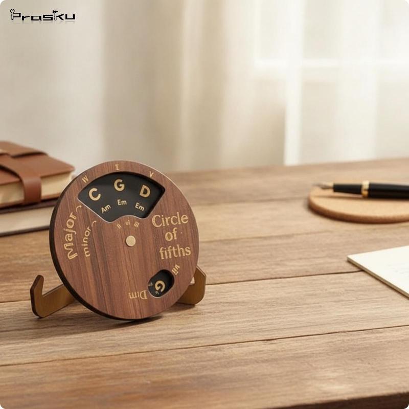 [stdzsw] Roda De Princípios Musicais Círculo De Madeira De Quintas Visual De Quintos Gráfico Para Escritores De Songeira