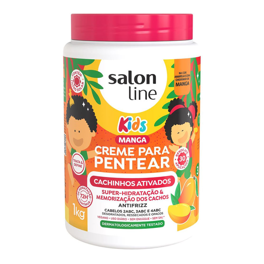 Creme De Pentear Salon Line Kids Manga Cachinhos Ativados 1Kg