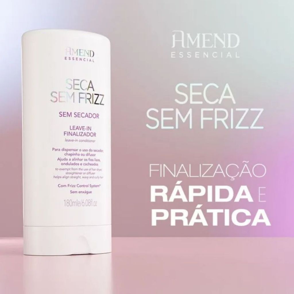 Amend Essencial Seca Sem Frizz Proteção térmica 180ml
