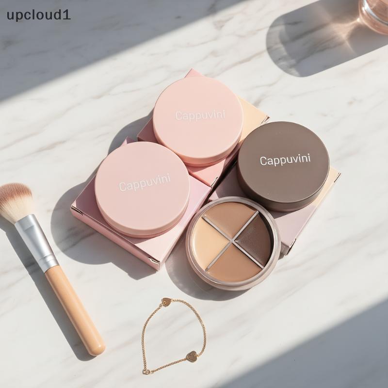 [upcloud1] Cappuvini Paleta De Sombras De Veludo Fosco De 4 Cores Delineador Alto Contorno Maquiagem Para Os Olhos Bouti