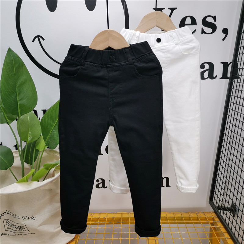 Meninos calças de ajuste fino crianças outono inverno novo estilo versão coreana bebê estilo ocidental calças magras men
