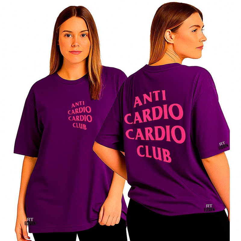 Camiseta Feminina oversized Feminina Moda Fitness Treino academia exercícios Malha 100% Algodão Premium W3