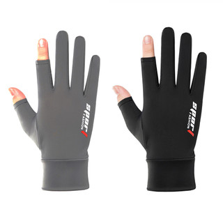 Luvas Seda Masculino Feminino Antiderrapante Anti-UV Verão Esporte Ciclismo Motocicleta-ATACADAO-
