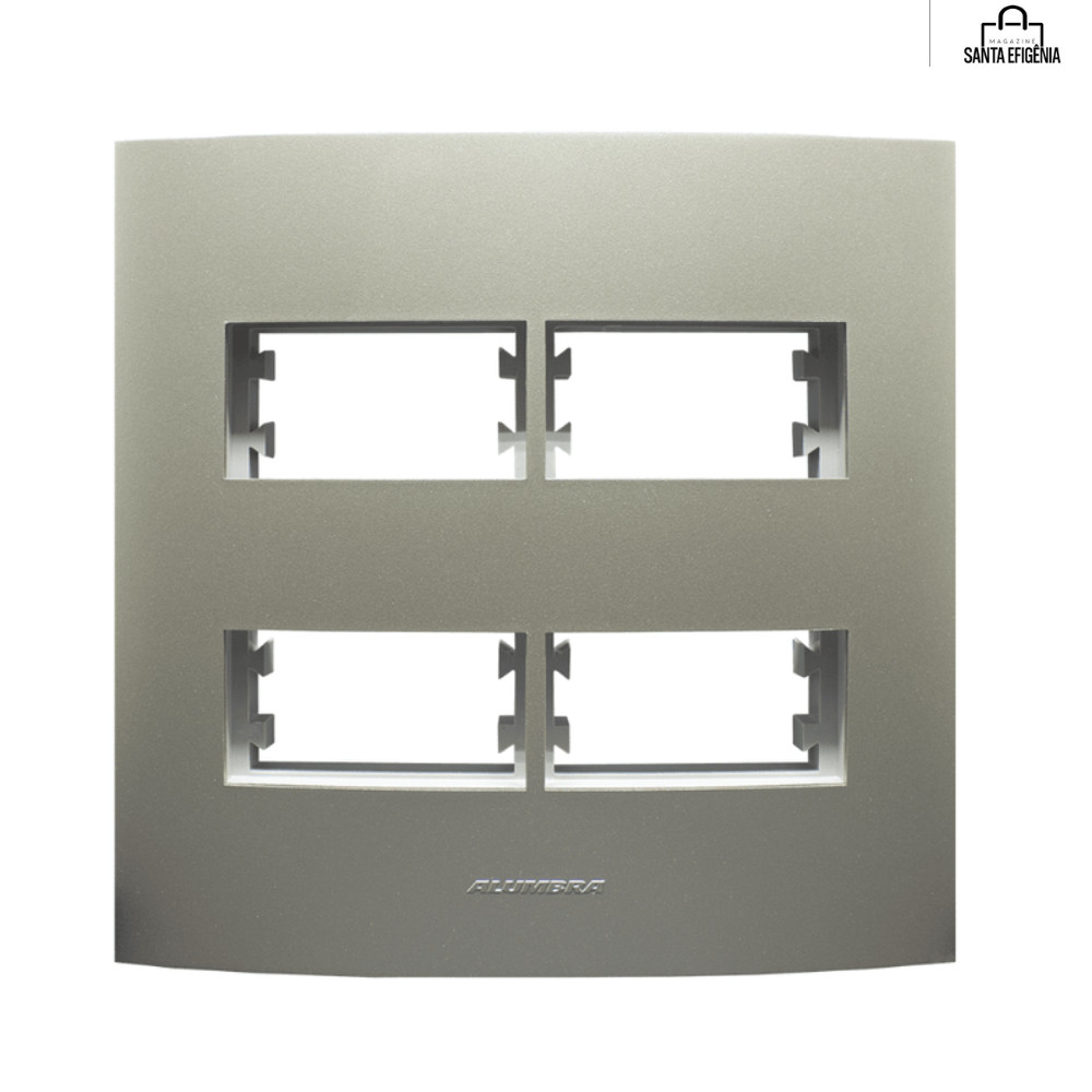 Placa 4X4 4 Módulos Champanhe Inova Pro Class Alumbra 85432