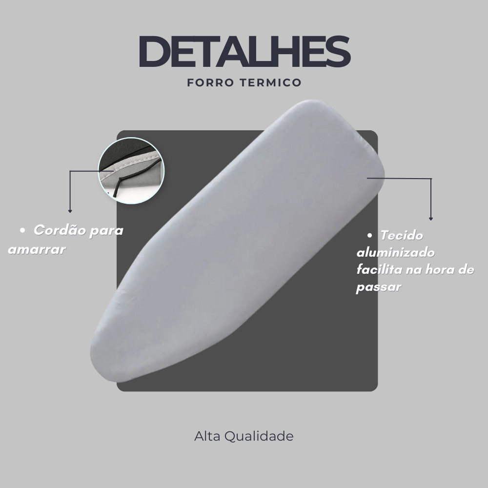 Forro Térmico Para Tábua de Passar Roupa Com Espuma Reforçado