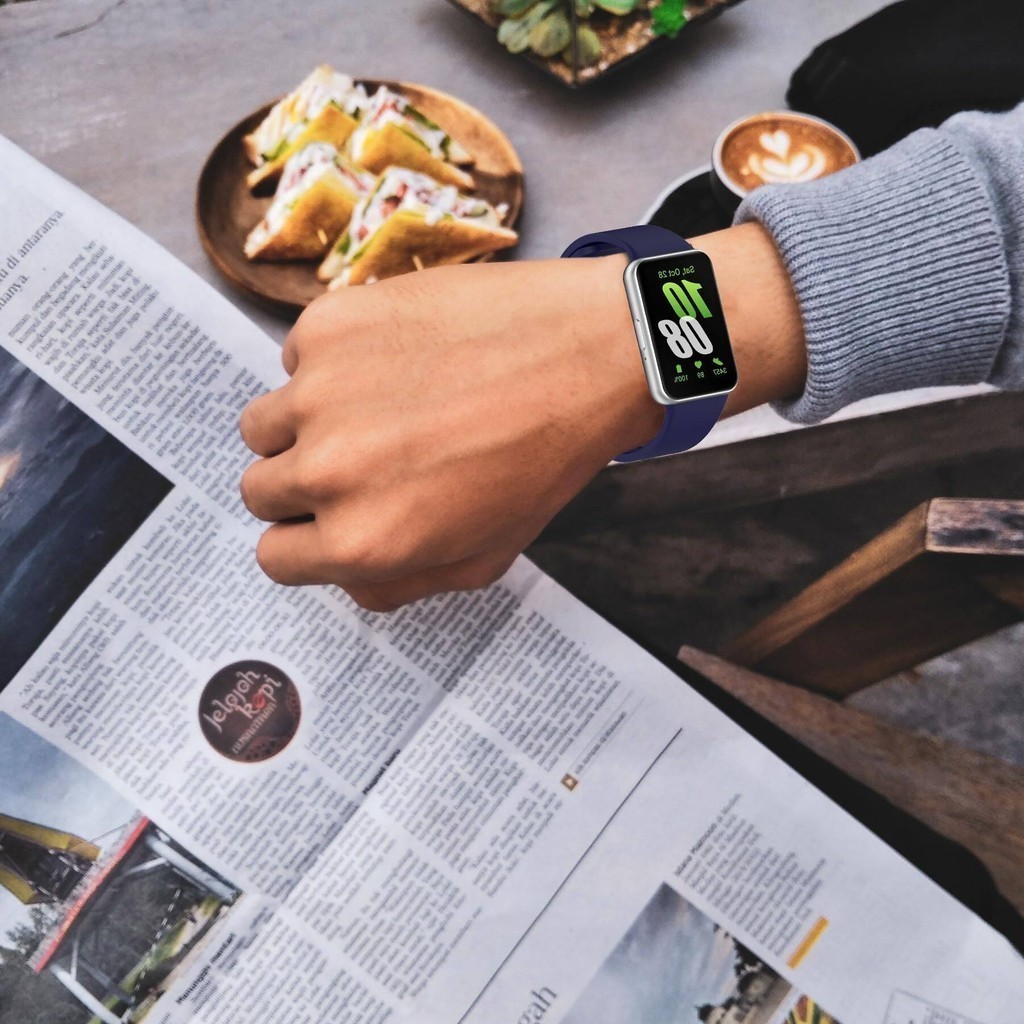 Pulseira De Silicone Para Relógio Samsung Galaxy Fit 3 Samsung Fit 3 Banda Smartwatch Esporte Acessórios — imagem 2 de 2