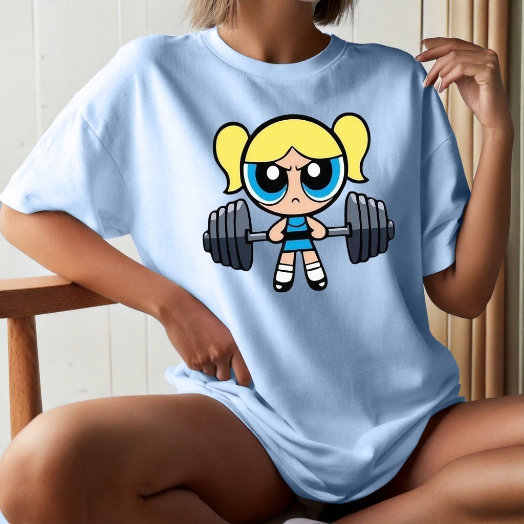 Camiseta Feminina Oversized Camisetåo  MENINAS SUPER PODEROSAS LINDINHA Camisa Algodão Premium