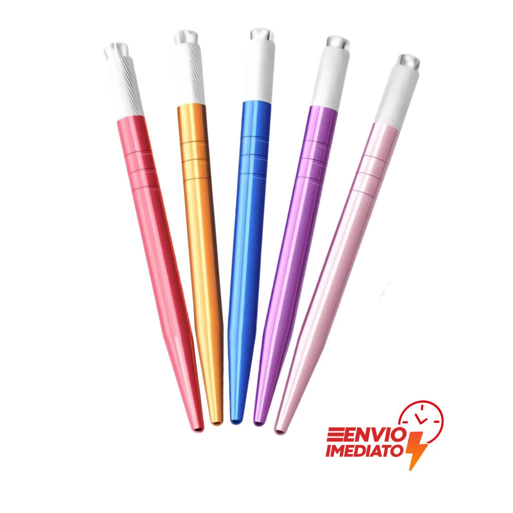 Kit 5 Canetas Tebori | Precisão e Segurança para Micropigmentação