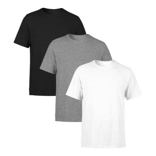 Kit 3 Camisetas Masculinas Básicas 100% Algodão Premium Lisas