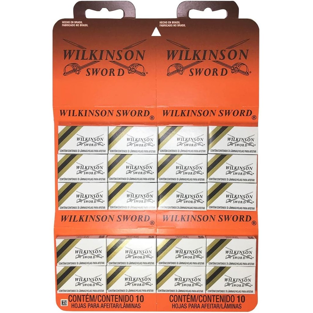 60 Lâminas de Barbear Para Navalhete Descartável Wilkinson