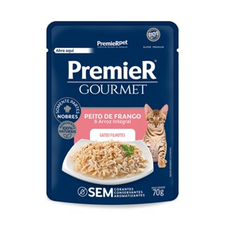 Sachê PremieR Gourmet Gatos Filhotes Sabor Frango 70g em Oferta na Shopee