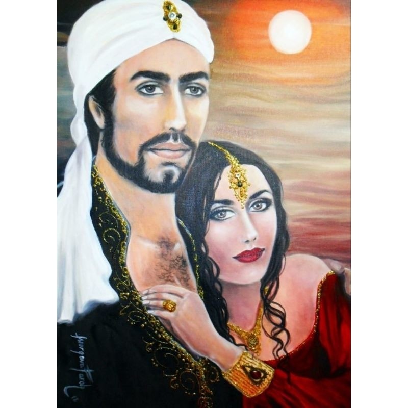 Quadro Decorativo Casal Cigano