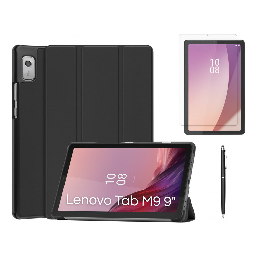 Capa Smart+ Película+caneta Touch Para Tablet Lenovo M9