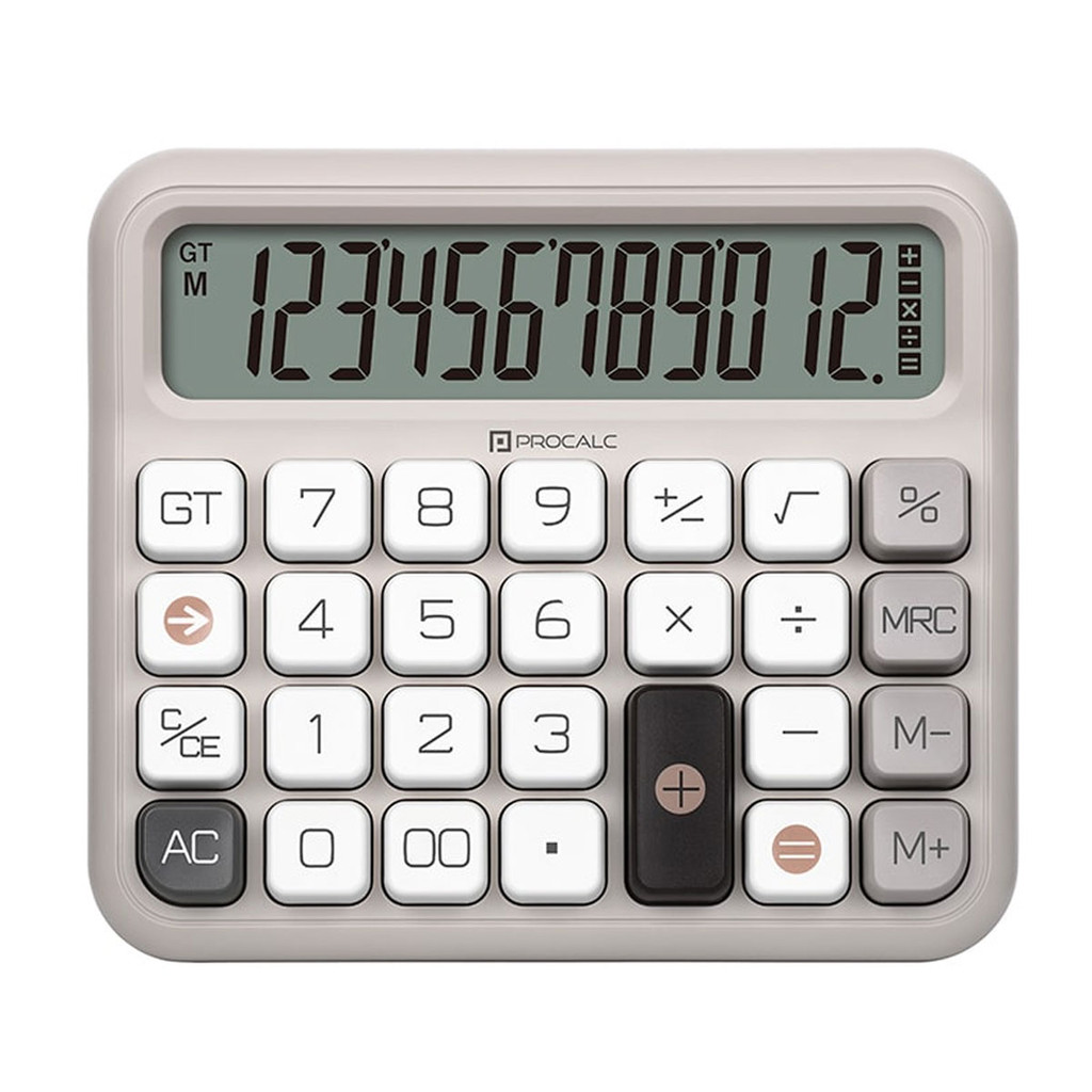 Calculadora de mesa 12 dígitos PC315-GY Cinza Procalc