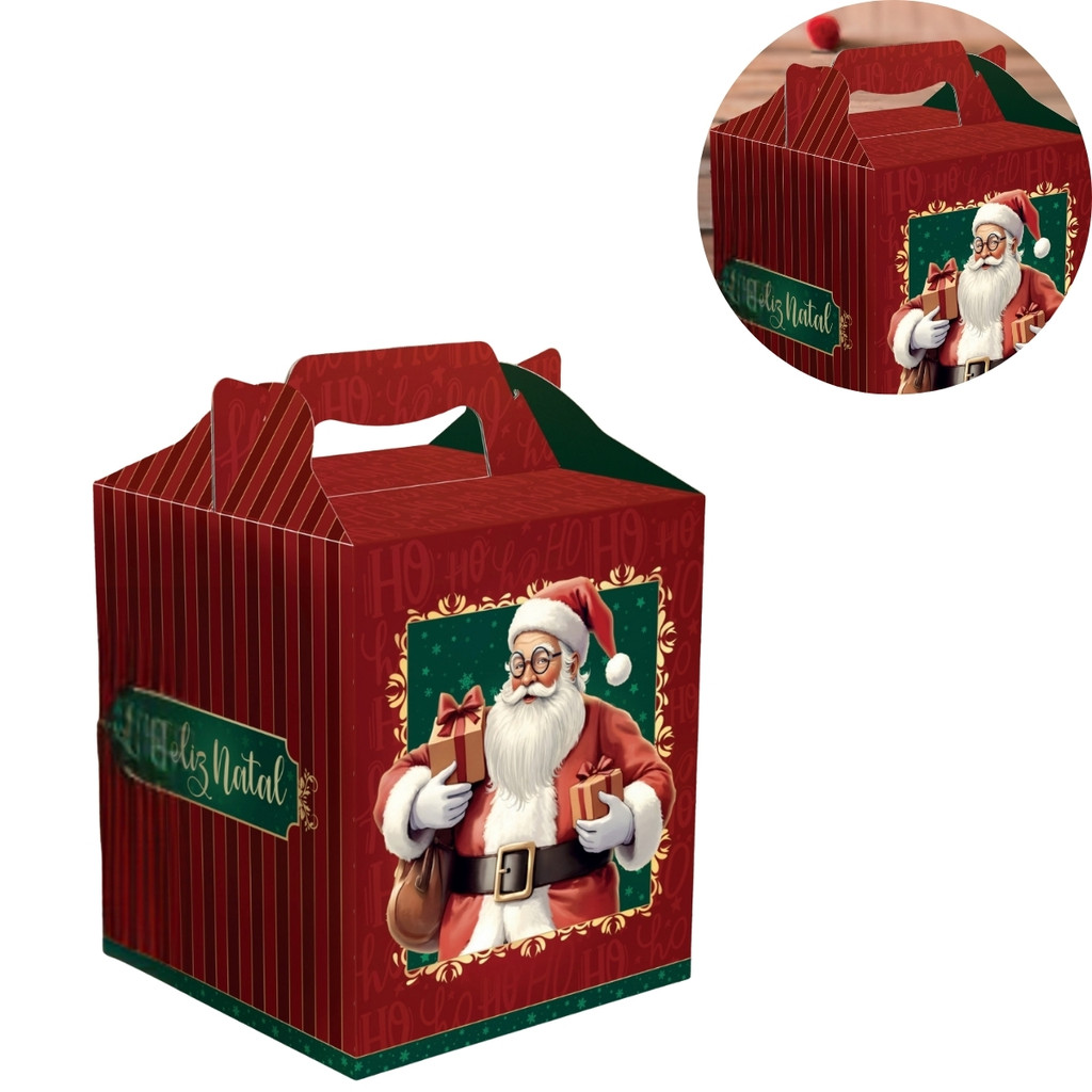 50 CAIXA PANETONE MALETA C/ ALCA - NOEL 5706 (NATAL 2025 IDEIA) (CHOCO) — imagem 2 de 2