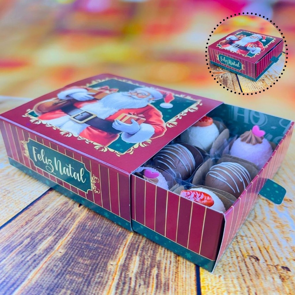 30 CAIXA GAVETA NATAL 9 DOCES 12X8X4 5715 (NATAL 2025 IDEIA) (CHOCO)