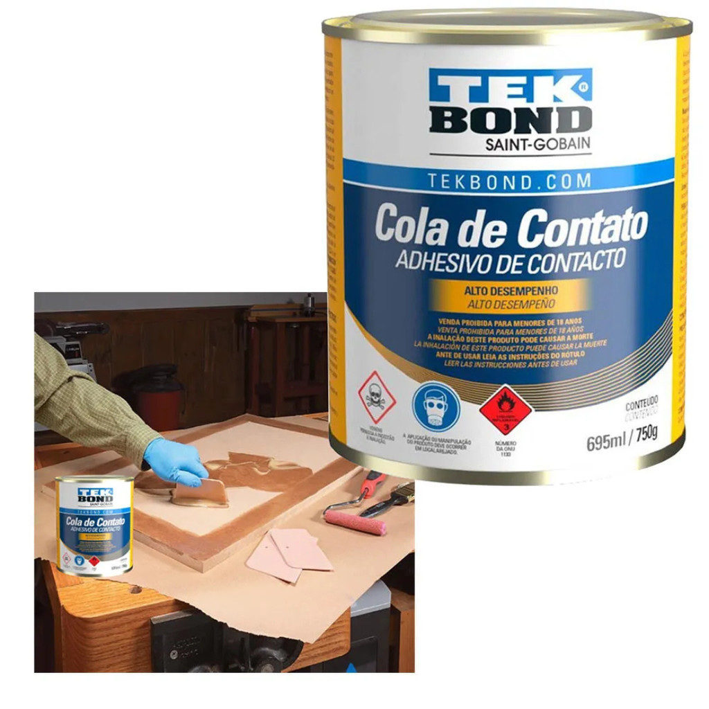 Detalhes do Cola de Contato 30g / 200g / 400g / 750g Adesivo de Sapateiro - TekBond