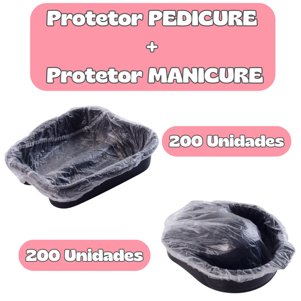 Kit 200 Protetor MANICURE + 200 Protetor PEDICURE para Salão de Beleza Clinica de Estética Higiene em Oferta na Shopee
