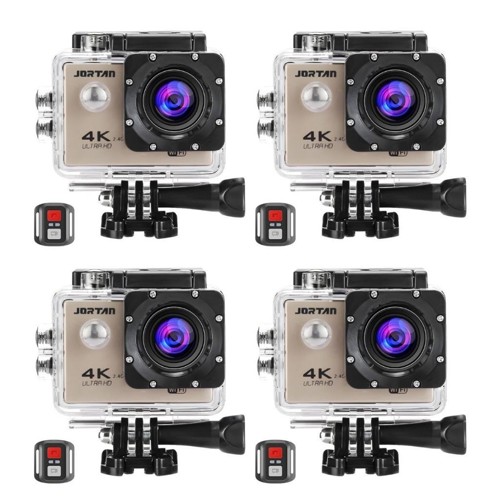 Kit 4 Mini Câmera Filmadora Sport 4k Wi-fi Hd 12mp Prova Dágua