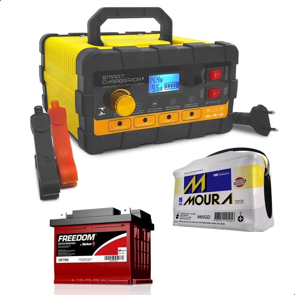 Carregador Bateria Estacionaria Nobreak Agm Automotiva 10a