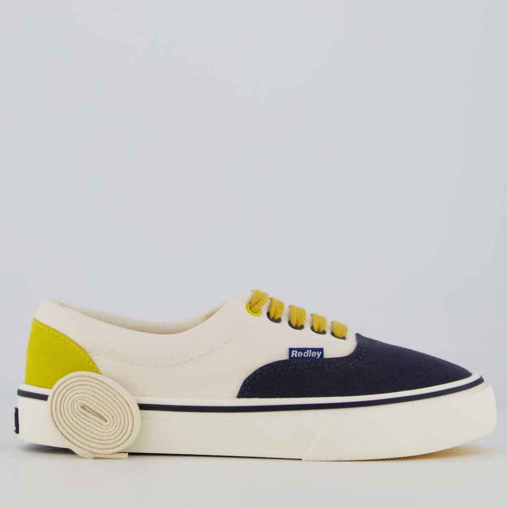 Tênis Redley Confort Marinho e Amarelo em Oferta na Shopee