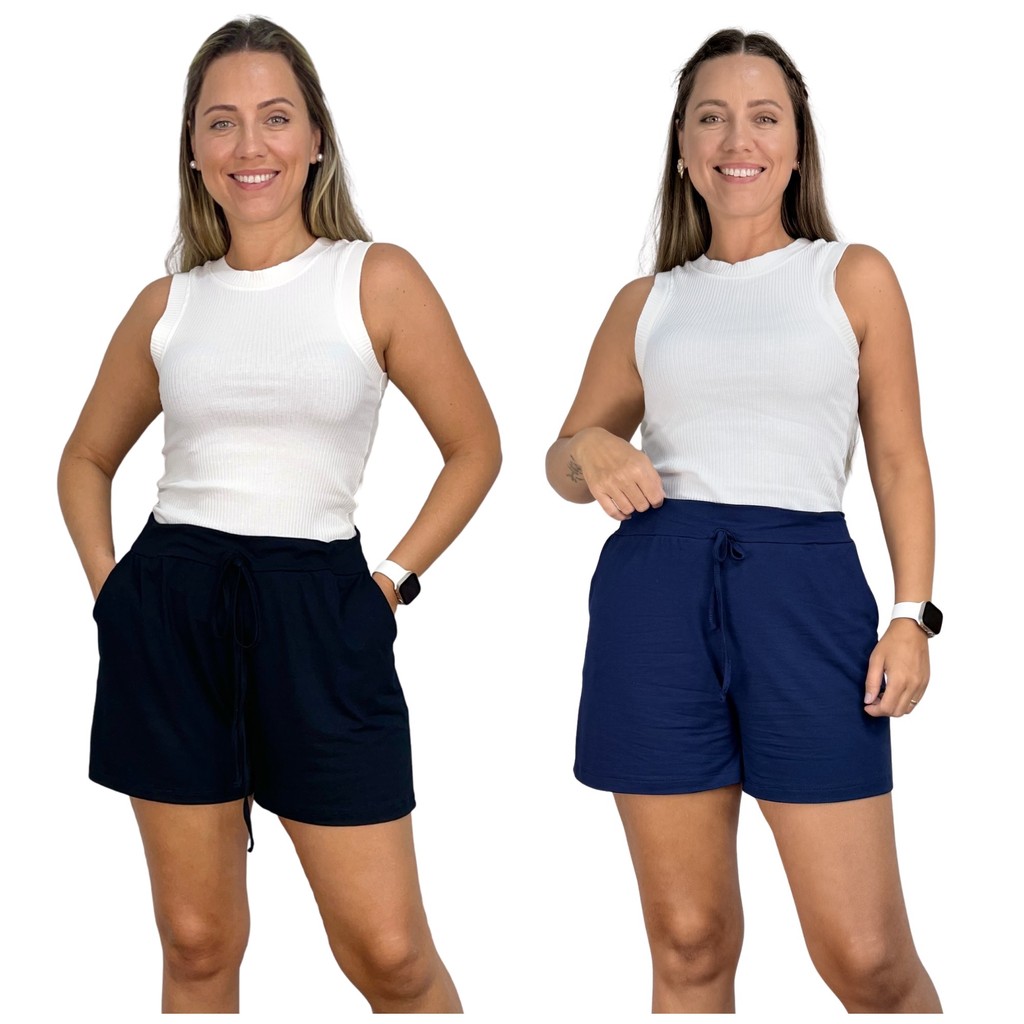 Kit 2 Shorts Gestante Viscolycra Premium Soltinho Bolso Cintura Alta Confortável Gravida Pós Parto em Oferta na Shopee