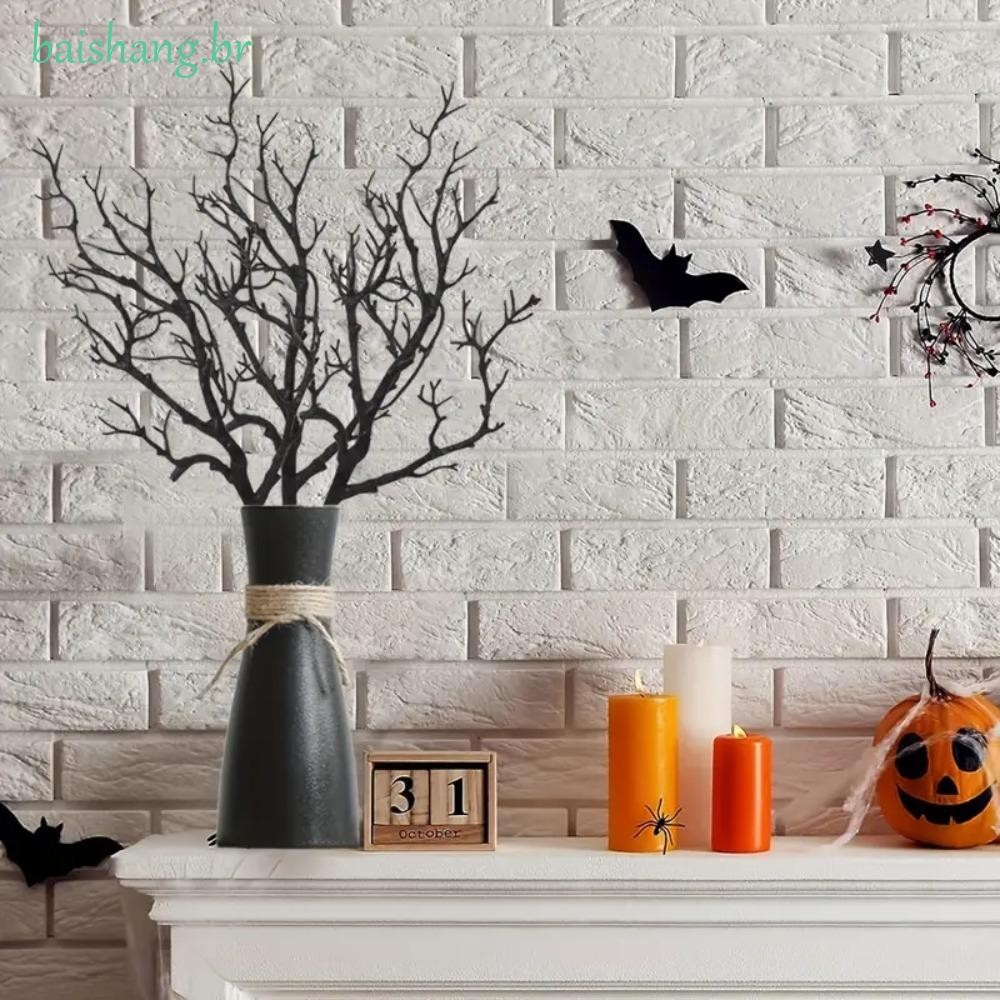 BAISHANG 5 Peças De Galho De Árvore De Plástico Artificial , Ramo Morto Preto Requintado De Halloween , Formato De Chifr em Oferta na Shopee