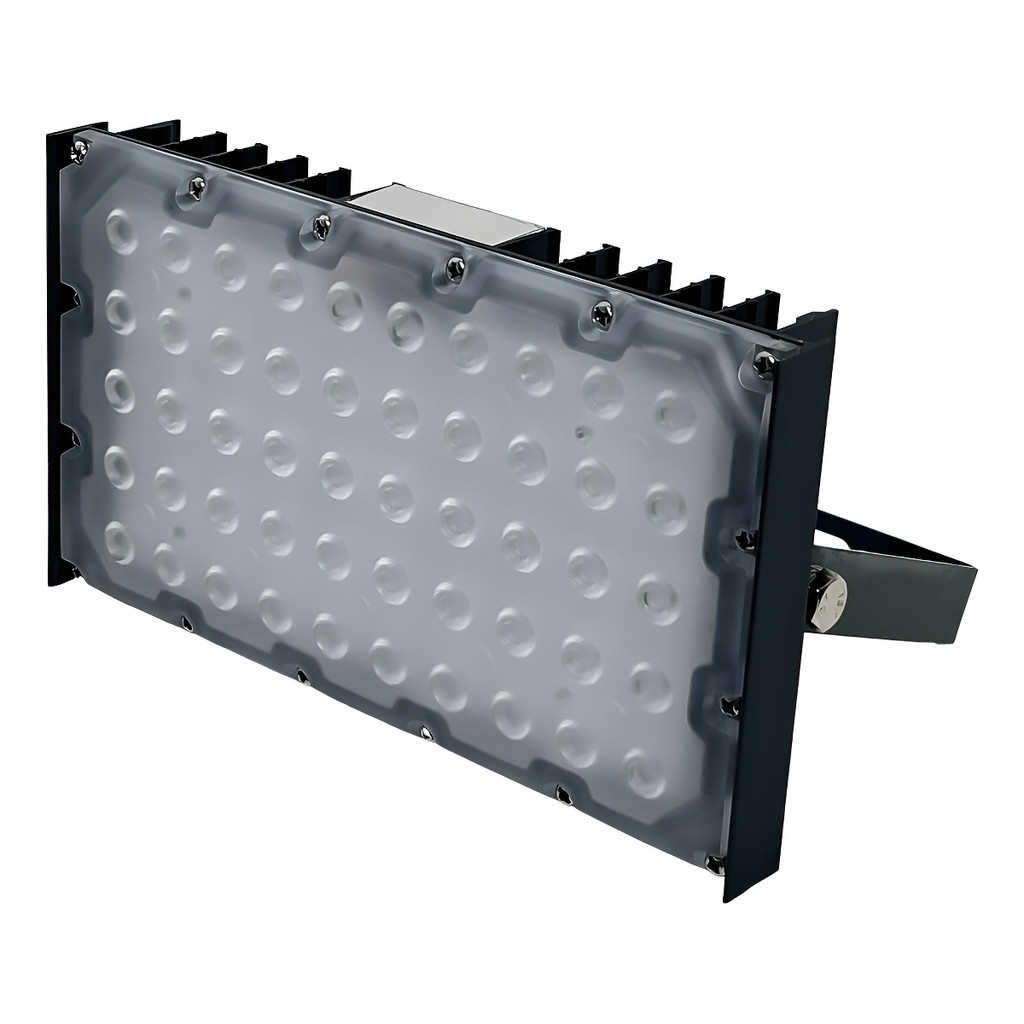 Refletor Holofote Led 50w Modular Smd Ip67 A Prova D'agua Cinza Branco-frio