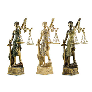 Estátua Deusa Da Justiça Themis Decorativa De Resina Escultura Dama Do Direito Pequena Dourada Escritório Advogados 14x7 em Oferta na Shopee