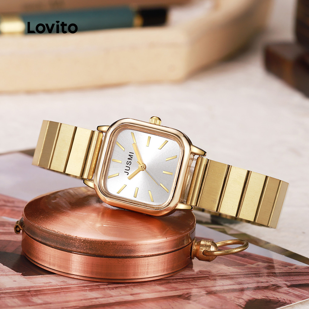 Lovito Relógio Simple Retro de Ouro LCS20A892 em Oferta na Shopee