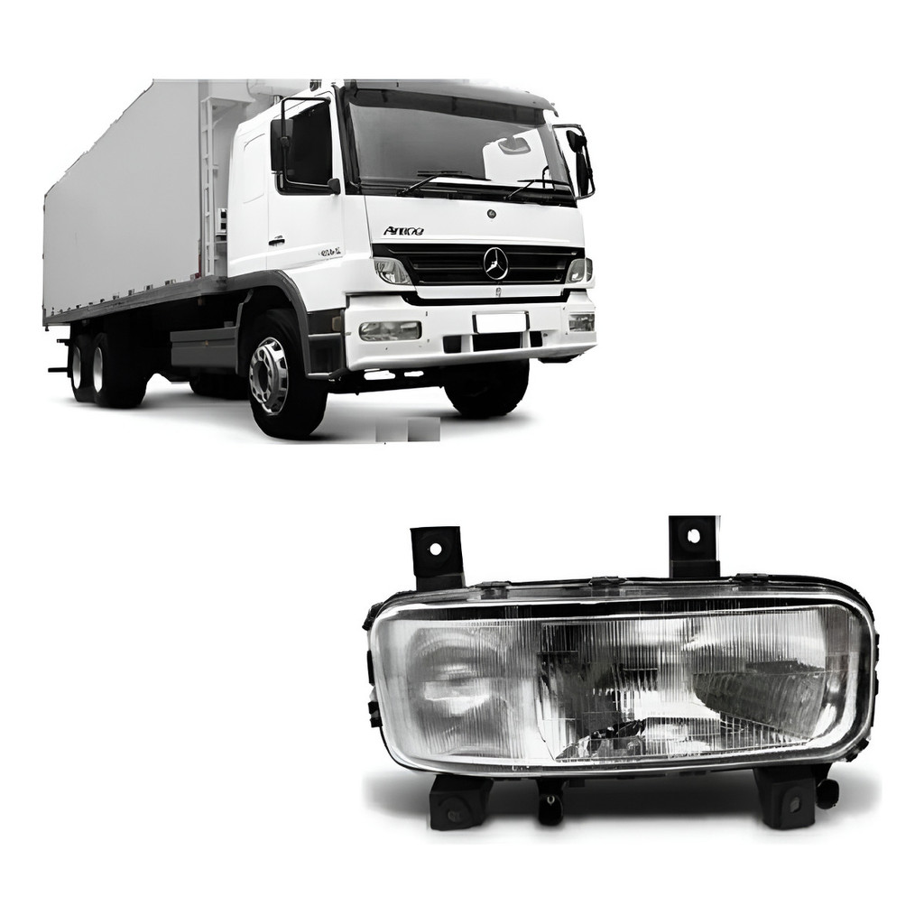 Farol Atego 1418 1518 1718 2425 2428 C/auxiliar Neblina L.e