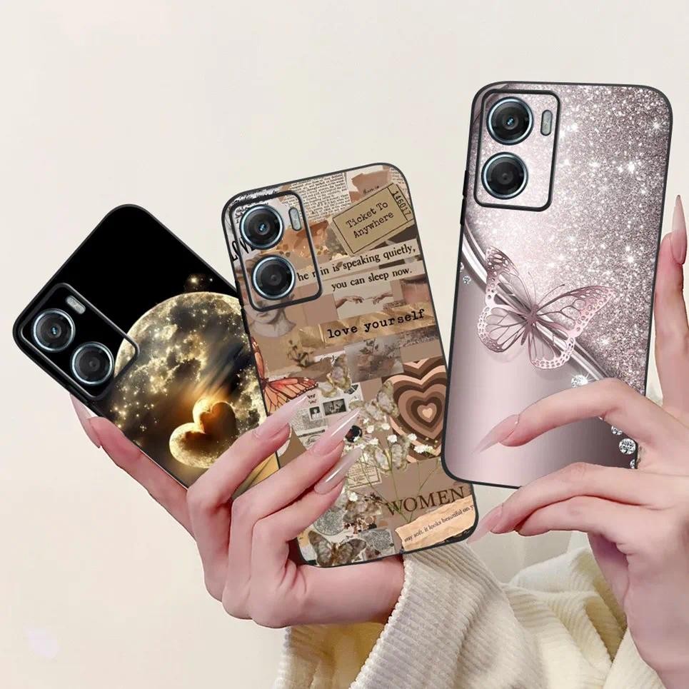 Para Moto G06 Caso De Telefone Macio Fino TPU Escudo No Motorola Power G 06 4G Capa Traseira Luxo Flor Feminino Borbolet em Oferta na Shopee