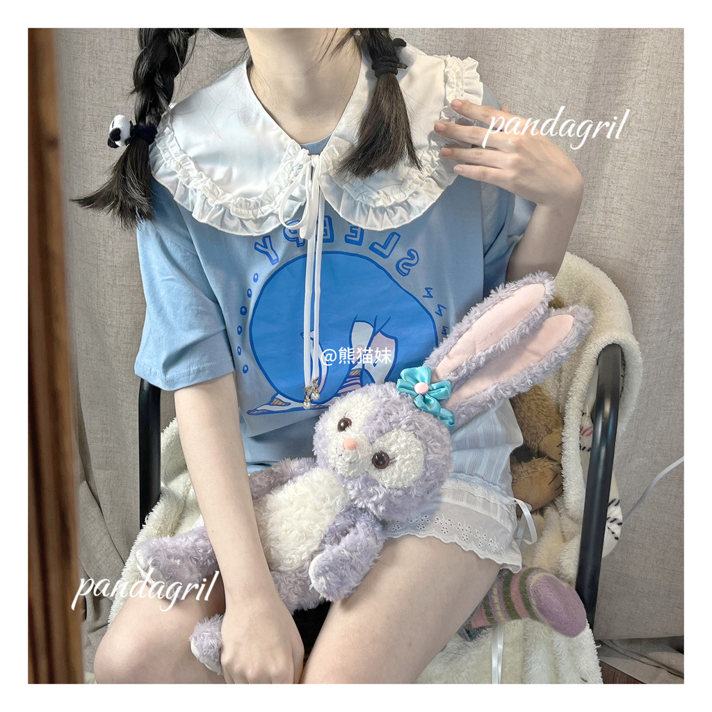 Panda menina-All-match bonito lolita colar falso doce renda rendas decoração boneca colar em camadas jogo exterior