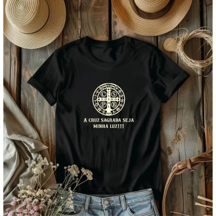 Camiseta T-shirt Feminina Camisa Baby-Look São Bento Algodão Premium