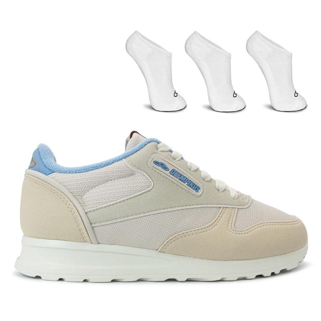 Kit Tênis Olympikus Unissex Jogging 101 Se 3 Pares de Meias Olympikus Invisíveis
