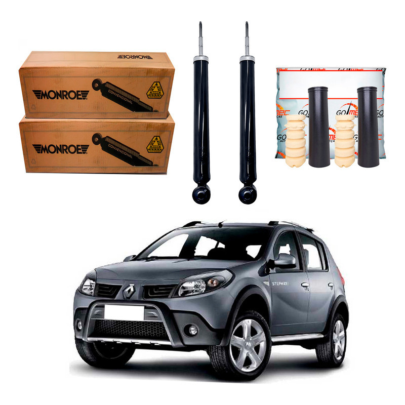 Kit Amortecedor Traseiro Sandero Stepway 1.6 2007 A 2014 em Oferta na Shopee