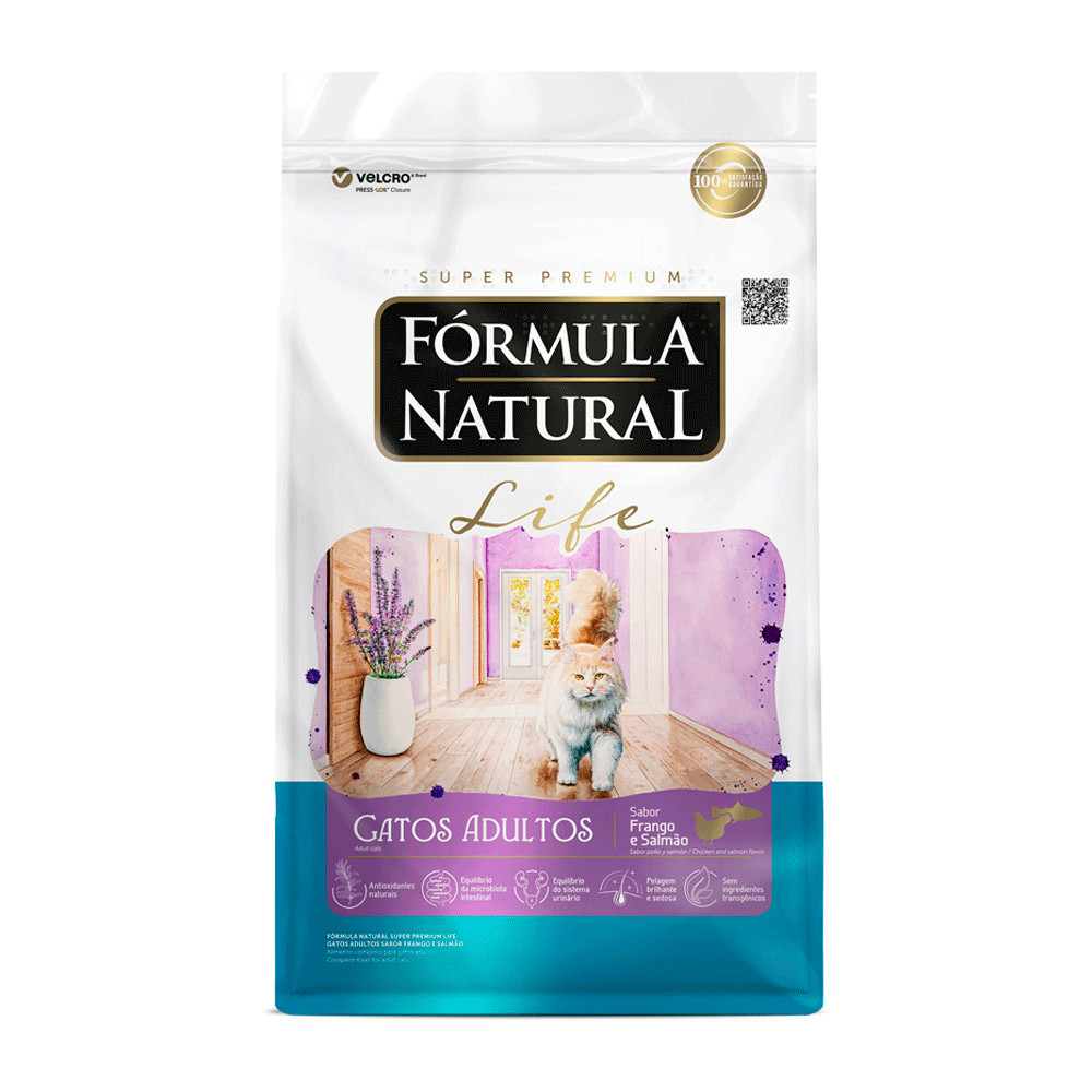 Ração Fórmula Natural Life Gatos Adultos Frango e Salmão 1kg em Oferta na Shopee