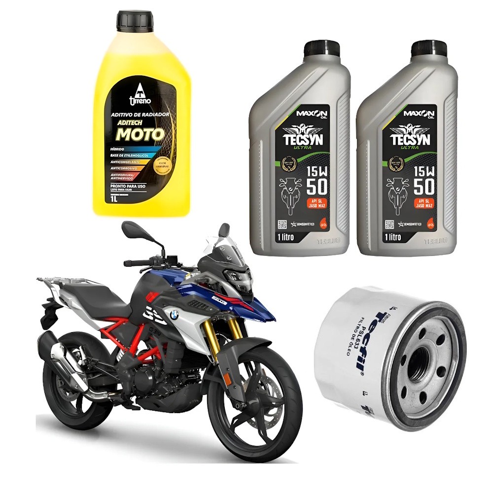 Kit Troca de Óleo BMW G 310 GS Maxon 15w50 PSL633 Tirreno Moto