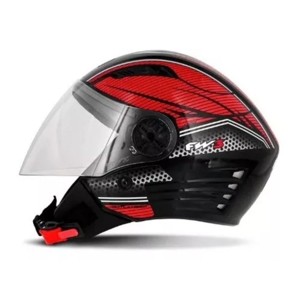 CAPACETE FW3 X OPEN VERMELHO em Oferta na Shopee