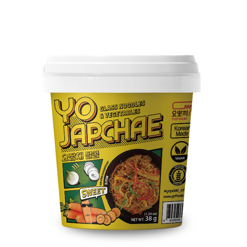 Japchae Coreano Macarrão de Batata Doce Glass Noodles Sabor Sweet - Copo - 38 gramas