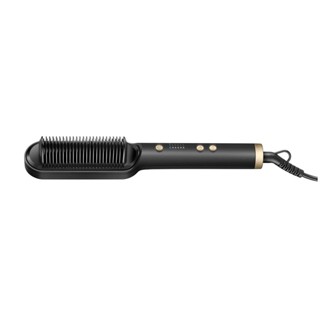 Escova Alisadora Black Gold Argan Mondial Preto e Champagne 47W EA-06