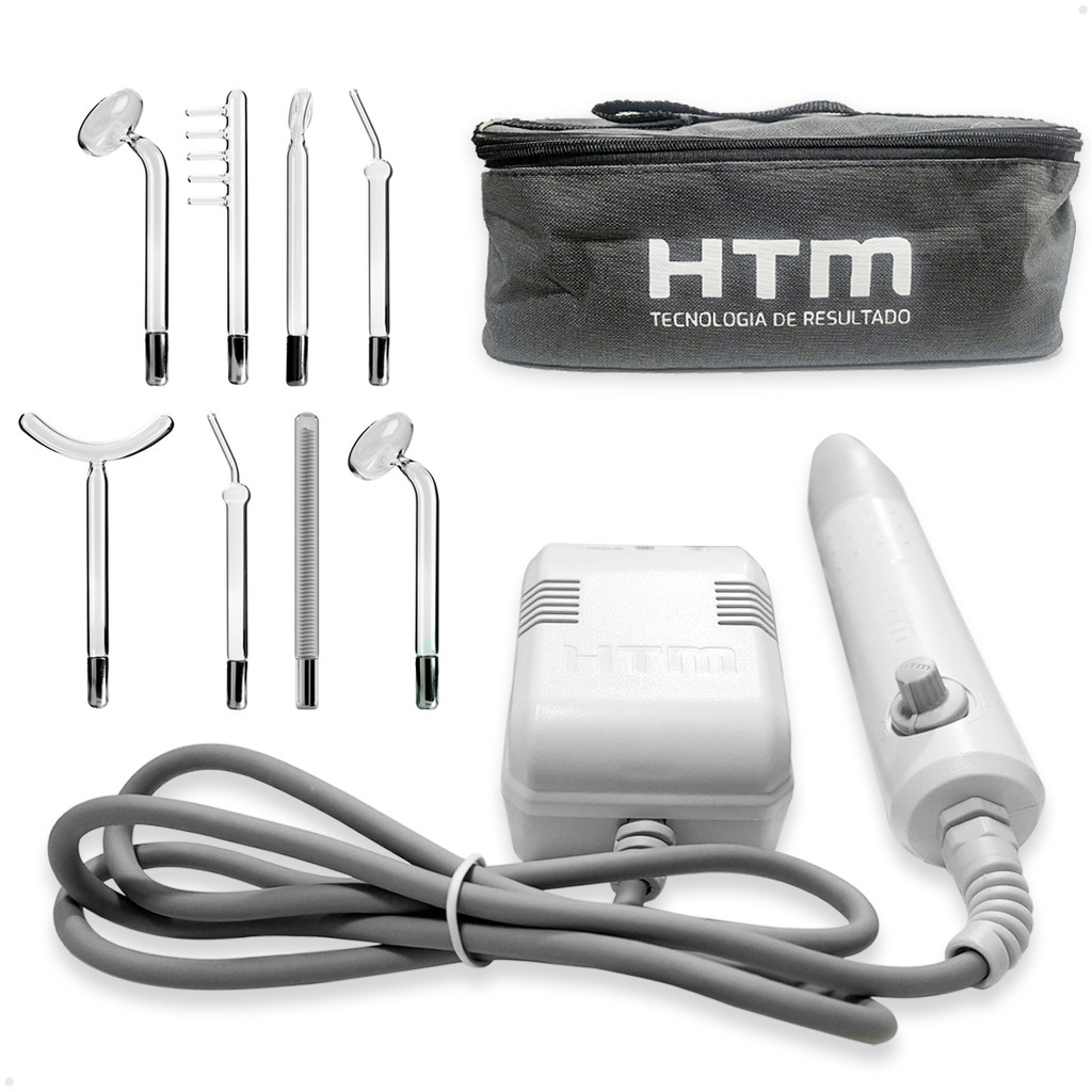 Beauty Face HTM Aparelho Alta Frequência Portatil + Kit Eletrodos