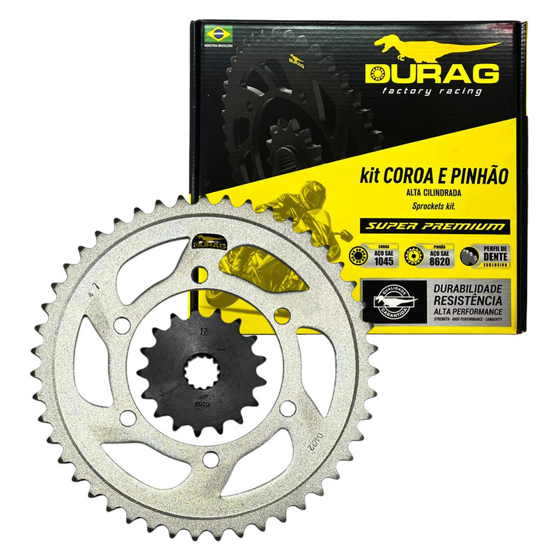 KIT COROA E PINHAO DURAG SUZUKI GSX-8R 17/47 PASSO 525 2023 EM DIANTE