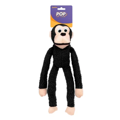 Mordedor Macaco de Pelúcia New Pop Preto Jambo Pets - 10990