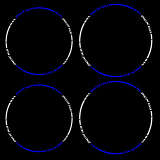 Kit Adesivo Friso De Roda Premium PCX 160 - Branco com Azul em Oferta na Shopee